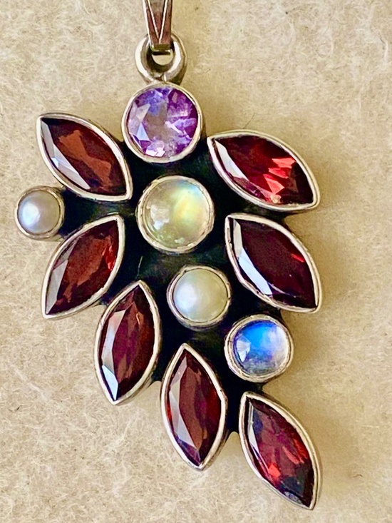 Nicky Butler Jewelry - Lovely Nicky Butler Multi-gemstone Leaf Pendant